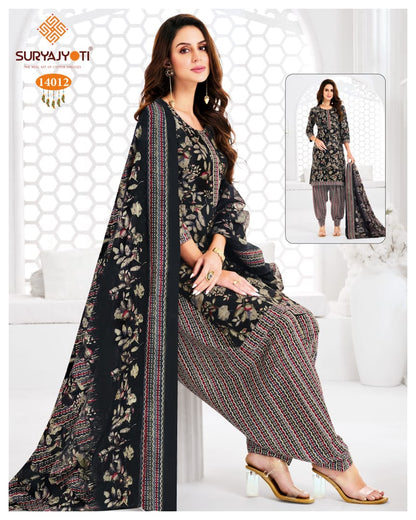 Trendy Patiyala Vol 14 Suryajyoti Cotton Dress Material Wholesale
