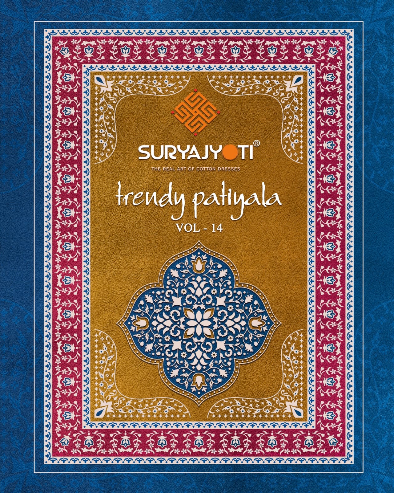 Trendy Patiyala Vol 14 Suryajyoti Cotton Dress Material Wholesale