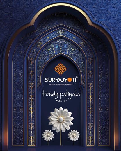 Trendy Patiyala Vol 17 Suryajyoti Cotton Dress Material Wholesaler India
