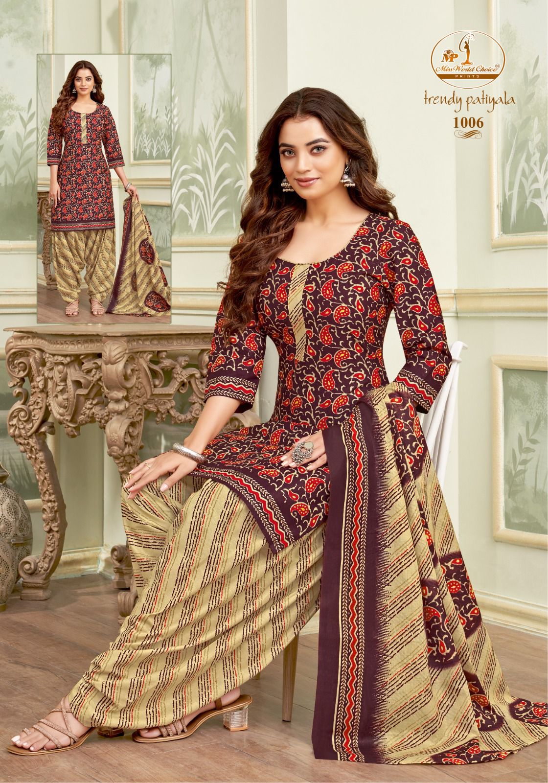 Trendy Patiyala Vol 1 Miss World Choice Cotton Dress Material Wholesaler