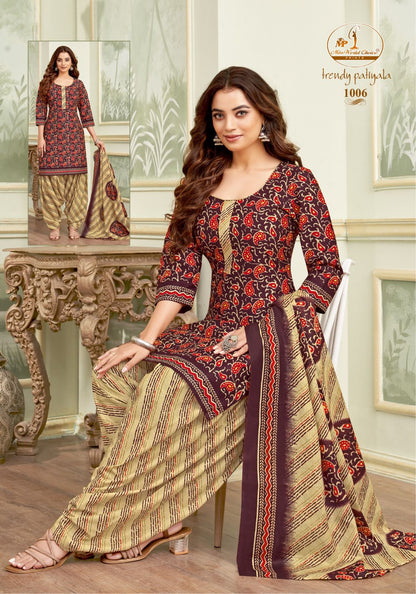 Trendy Patiyala Vol 1 Miss World Choice Cotton Dress Material Wholesaler
