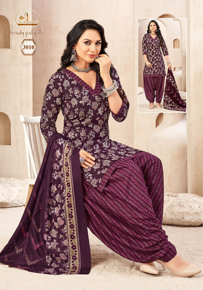 Trendy Patiyala Vol 3 Miss World Choice Cotton Readymade Suits Wholesaler