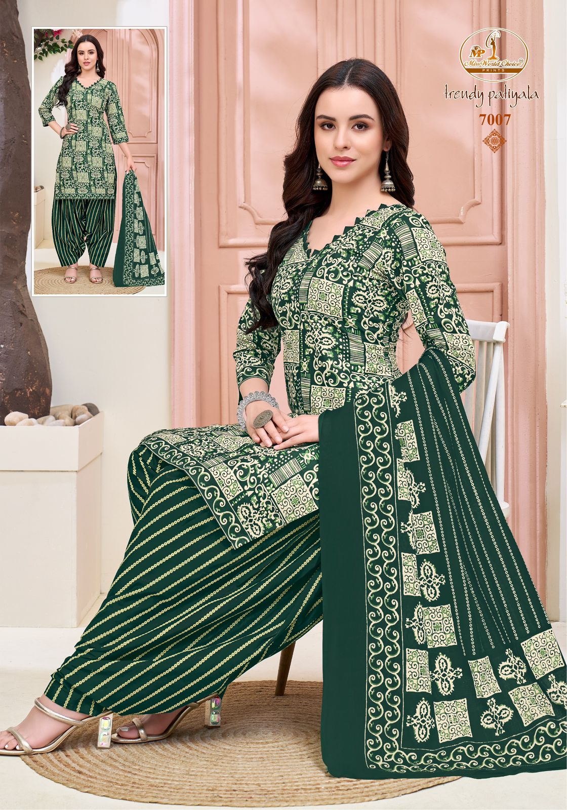 Trendy Patiyala Vol 7 Miss World Choice Cotton Dress Material Exporter
