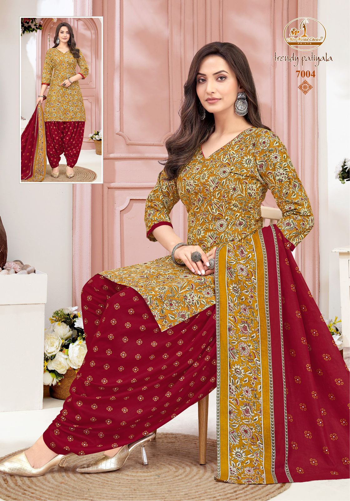 Trendy Patiyala Vol 7 Miss World Choice Cotton Dress Material Exporter