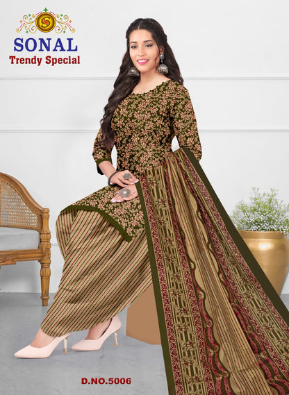 Trendy Special Vol 5 Sonal Textile Cotton Dress Material Supplier India
