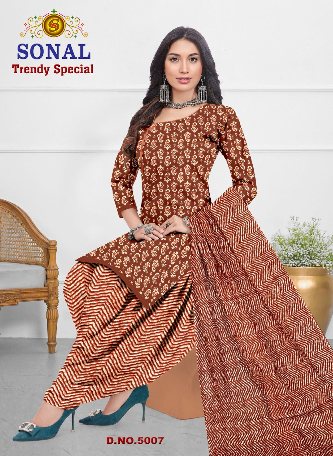 Trendy Special Vol 5 Sonal Textile Cotton Dress Material Supplier India