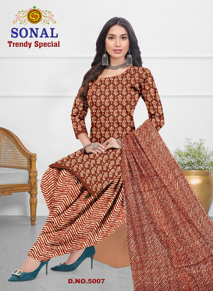 Trendy Special Vol 5 Sonal Textile Cotton Dress Material Supplier India