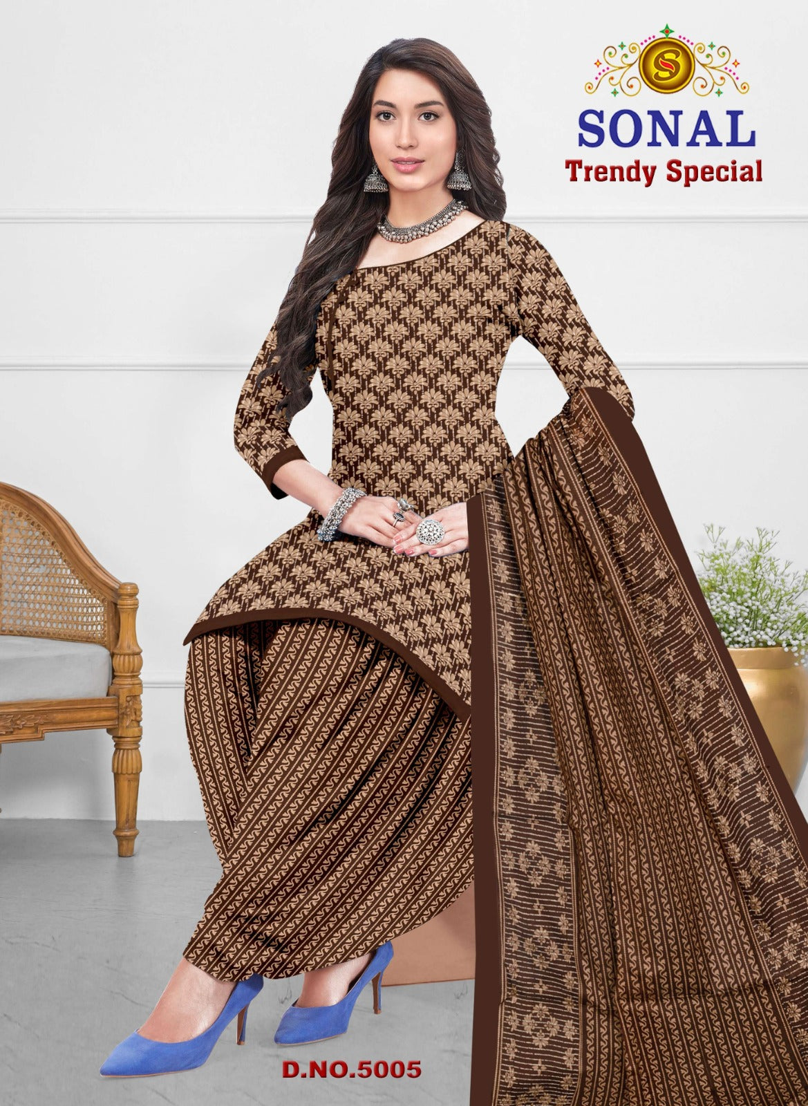 Trendy Special Vol 5 Sonal Textile Cotton Dress Material Supplier India