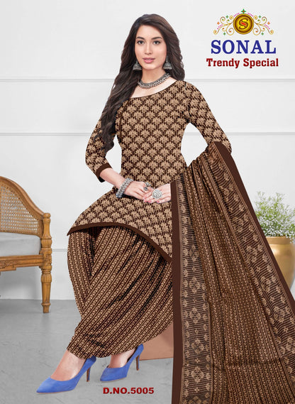 Trendy Special Vol 5 Sonal Textile Cotton Dress Material Supplier India