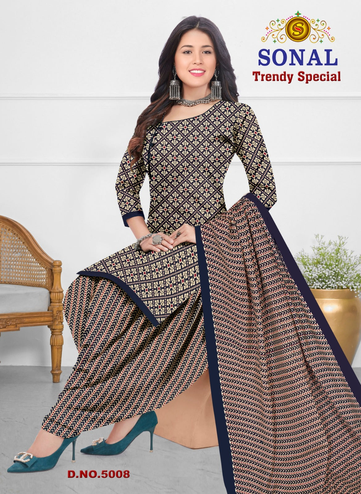 Trendy Special Vol 5 Sonal Textile Cotton Dress Material Supplier India