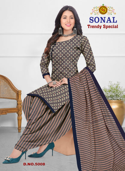 Trendy Special Vol 5 Sonal Textile Cotton Dress Material Supplier India