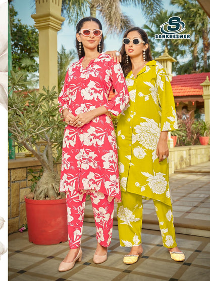 Trendy Touch Sankheswer Reyon Co Ord Set Manufacturer India