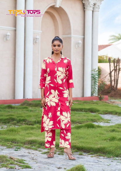 Trendy Touch Vol 2 Tips Tops Reyon Co Ord Set Exporter India
