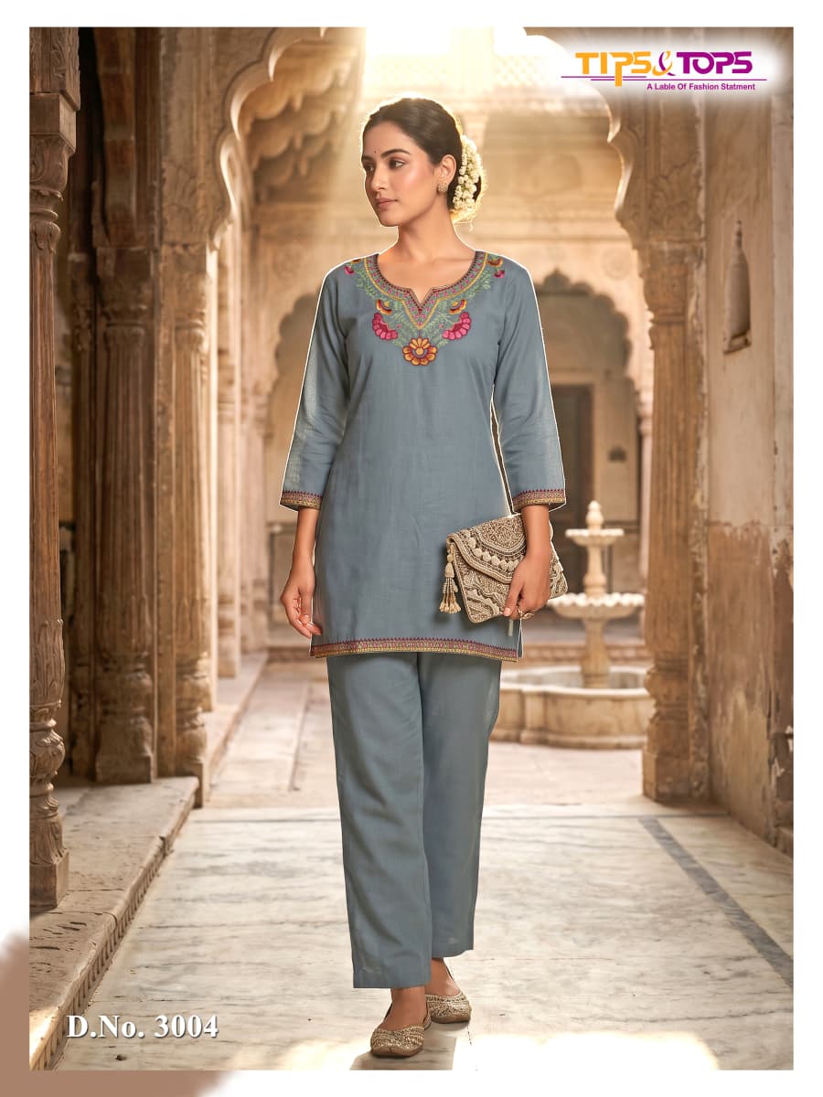 Trendy Touch Vol 3 Tips Tops Rayon 18Kg Co Ord Set Exporter India