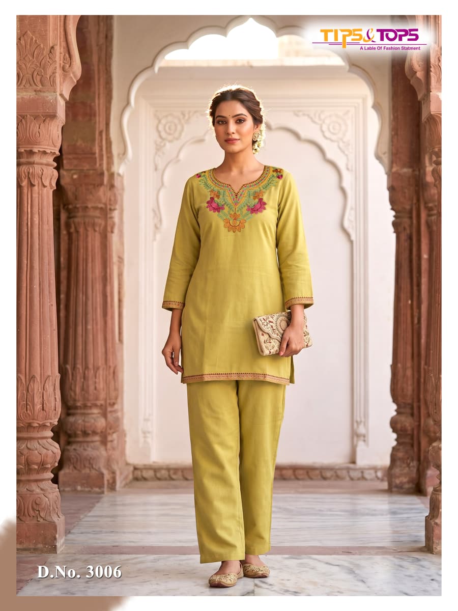 Trendy Touch Vol 3 Tips Tops Rayon 18Kg Co Ord Set Exporter India