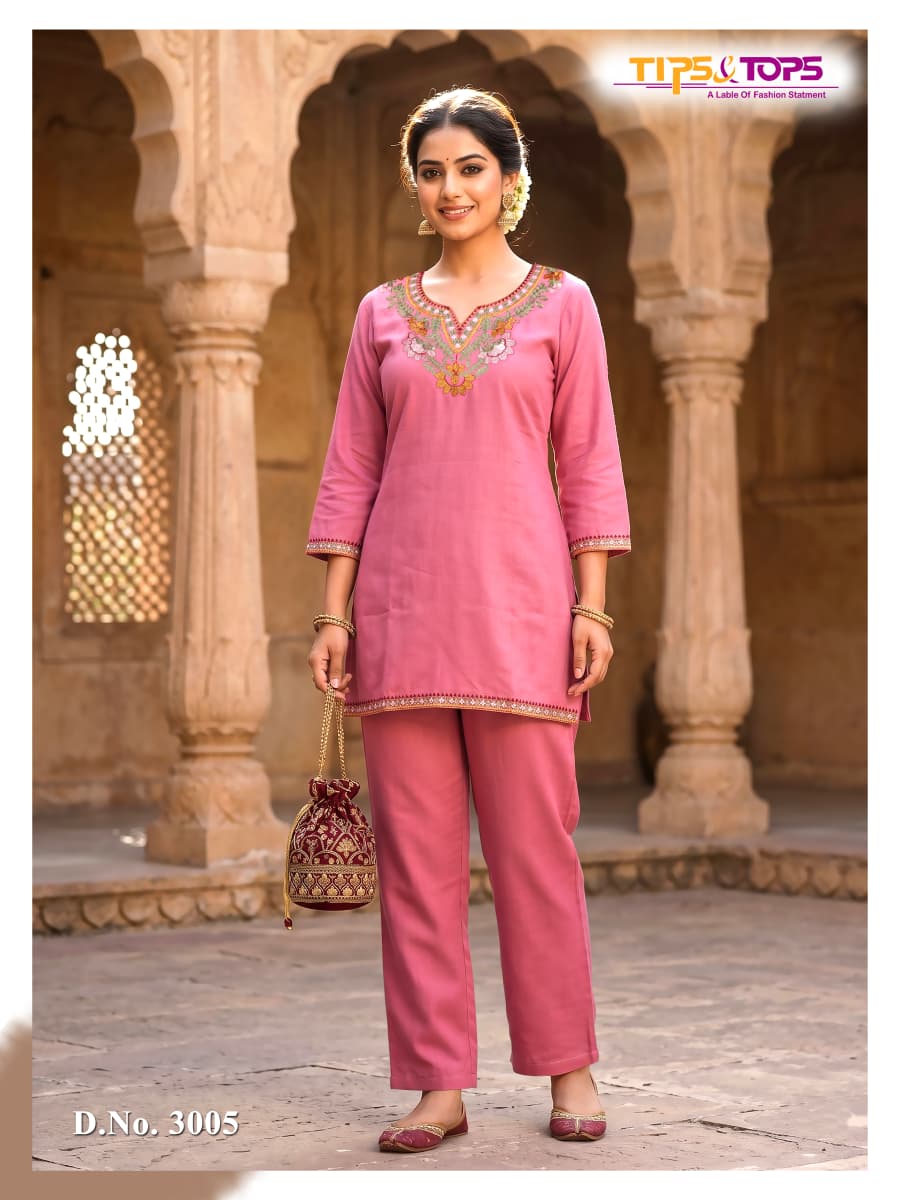 Trendy Touch Vol 3 Tips Tops Rayon 18Kg Co Ord Set Exporter India