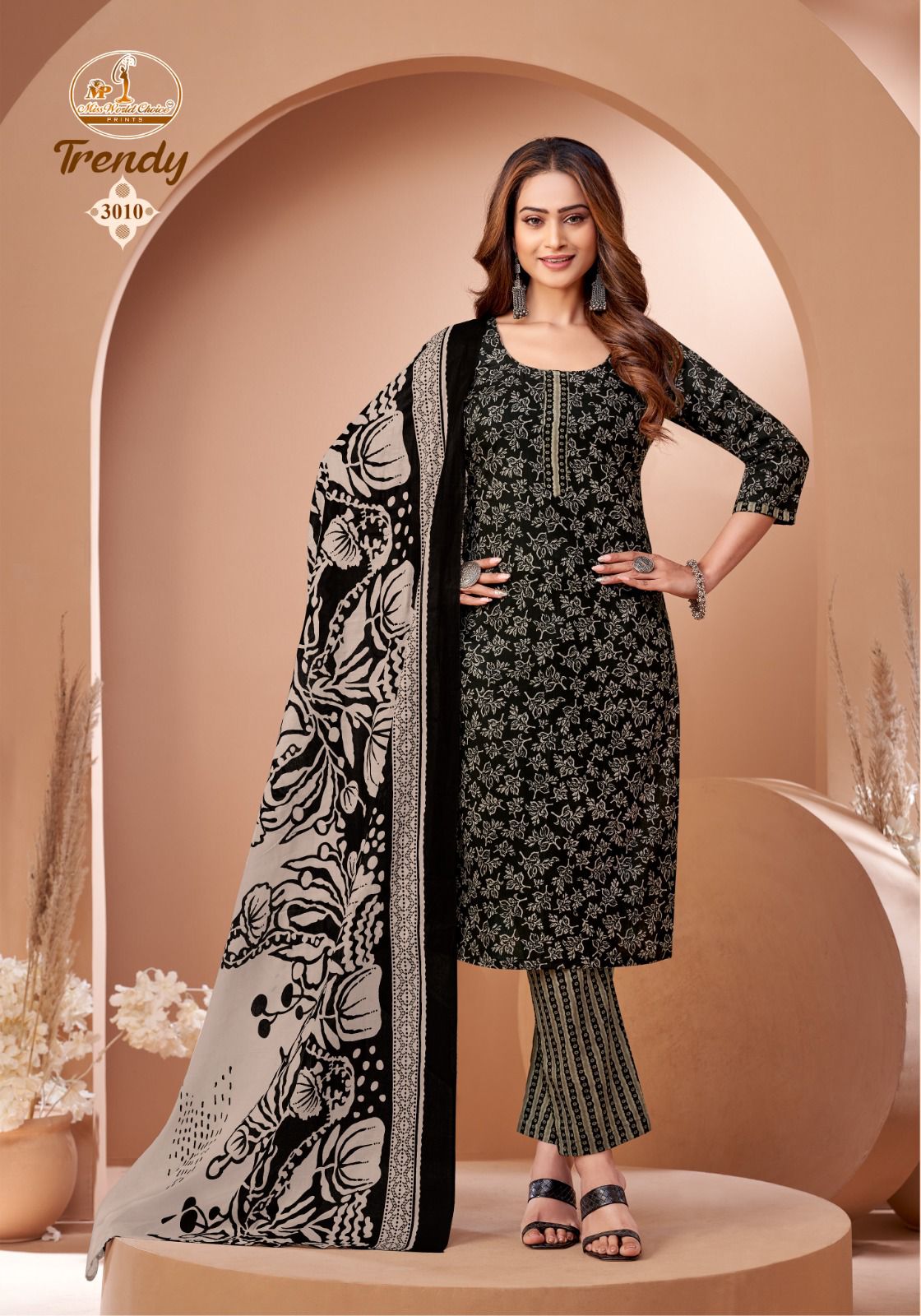 Trendy Vol 3 Miss World Choice Cotton Dress Material Supplier