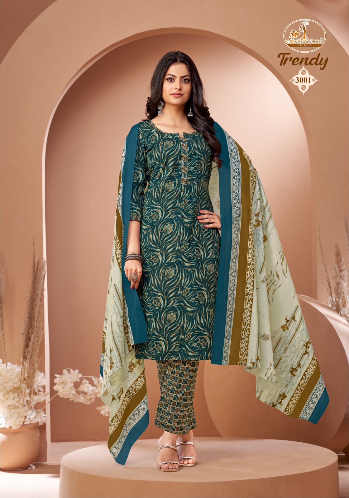 Trendy Vol 3 Miss World Choice Cotton Dress Material Supplier