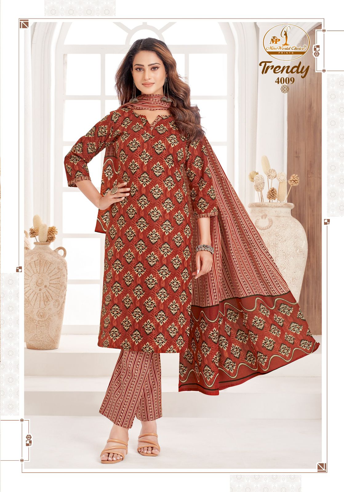 Trendy Vol 4 Miss World Choice Cotton Dress Material Manufacturer Ahmedabad