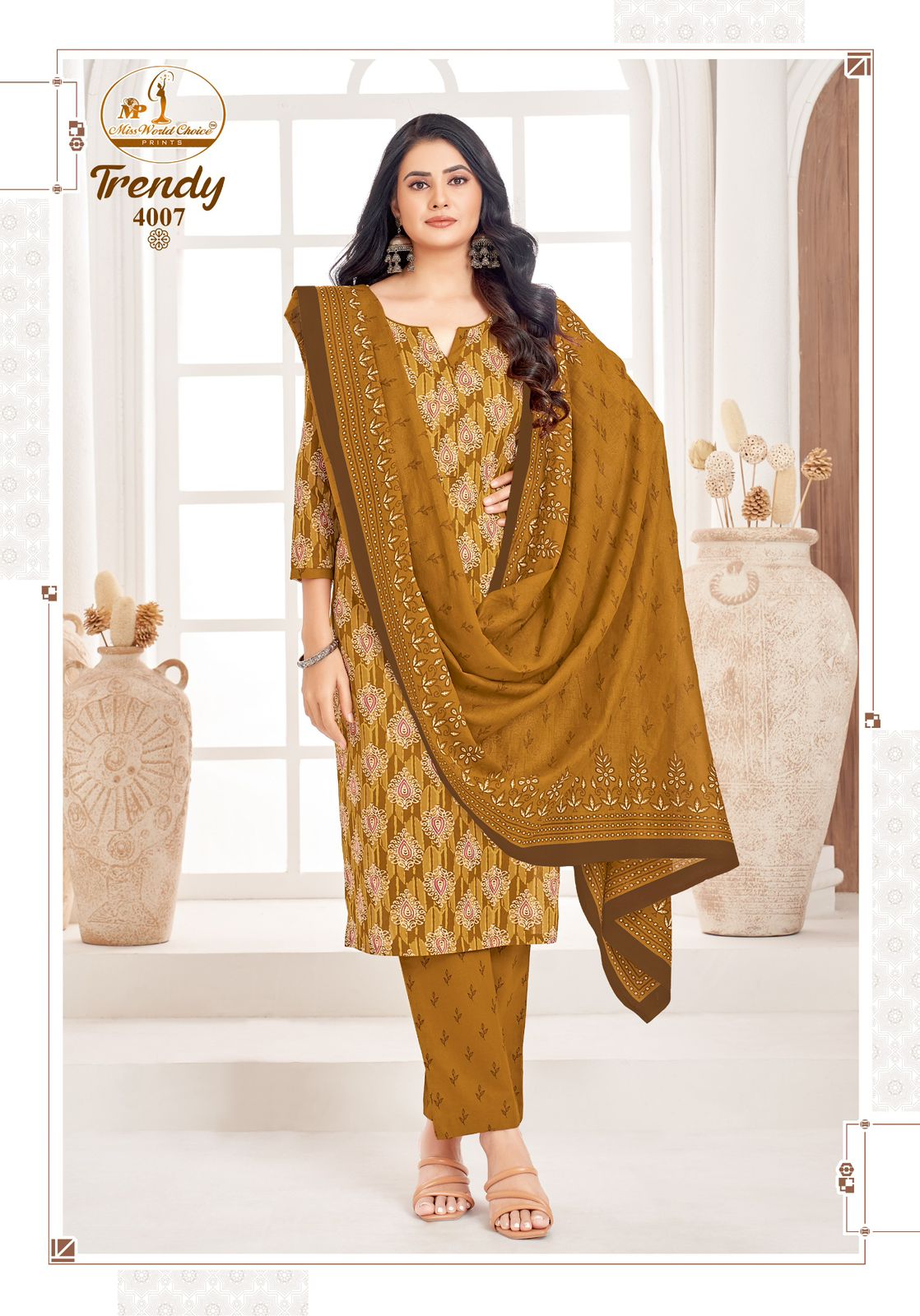 Trendy Vol 4 Miss World Choice Cotton Dress Material Manufacturer Ahmedabad