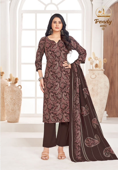 Trendy Vol 4 Miss World Choice Readymade Cotton Pant Suits Supplier India