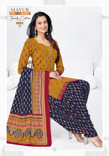 Trendy Vol 5 Mayur Creation Cotton Dress Material Manufacturer