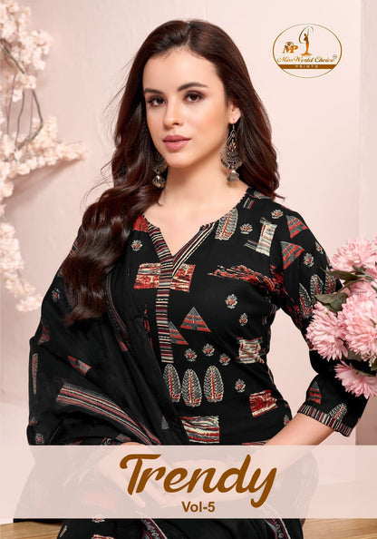 Trendy Vol 5 Miss World Choice Readymade Cotton Pant Suits Wholesaler Gujarat