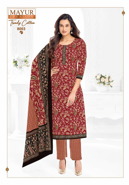 Trendy Vol 8 Mayur Creation Cotton Dress Material Supplier