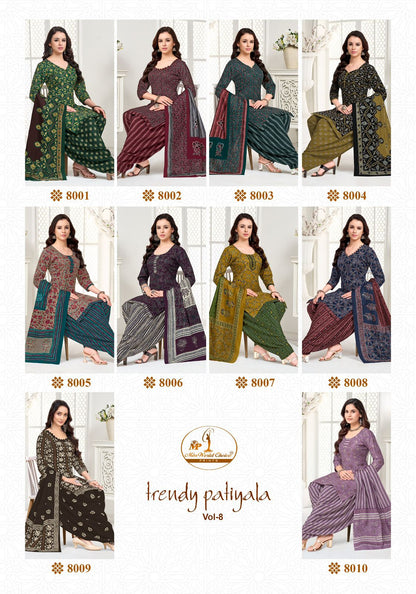 Trendy Vol 8 Miss World Choice Readymade Cotton Patiyala Suits Wholesale Rate