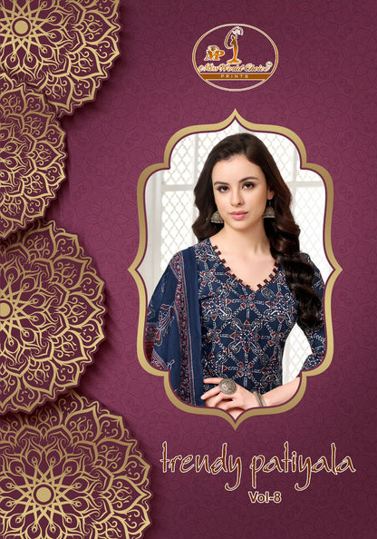 Trendy Vol 8 Miss World Choice Readymade Cotton Patiyala Suits Wholesale Rate
