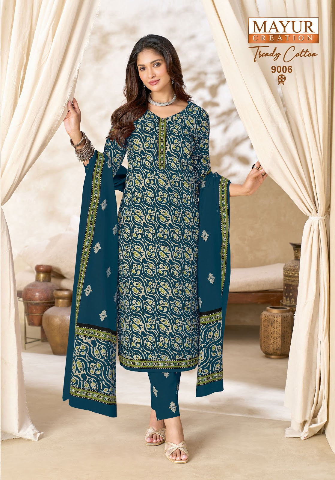 Trendy Vol 9 Mayur Creation Cotton Dress Material Supplier India
