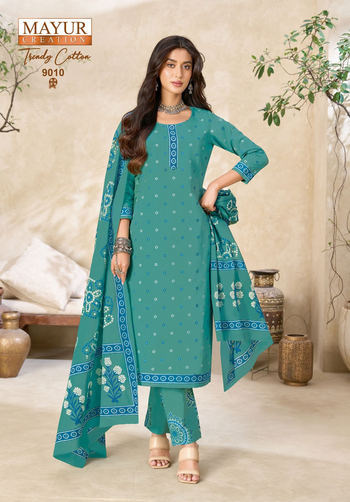 Trendy Vol 9 Mayur Creation Cotton Dress Material Supplier India