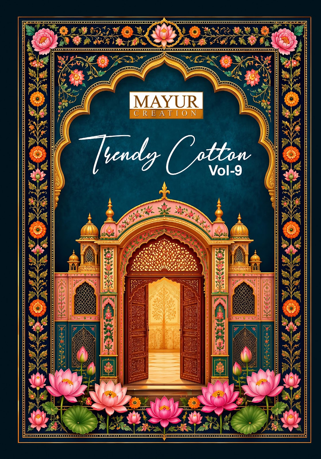Trendy Vol 9 Mayur Creation Cotton Dress Material Supplier India