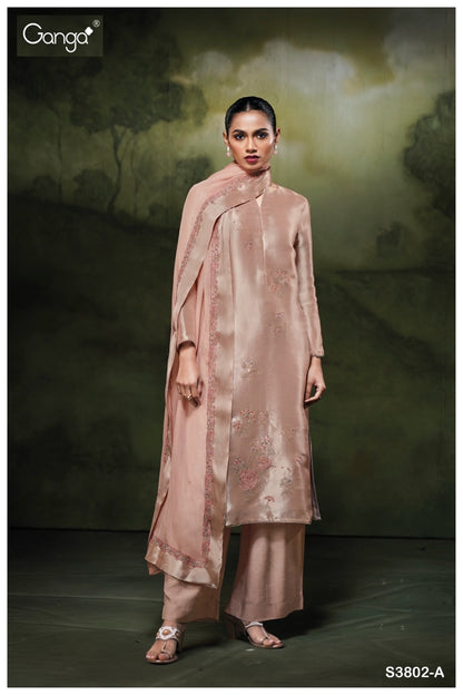 Treta 3802 Ganga Premium Bemberg Plazzo Style Suits Wholesale Price