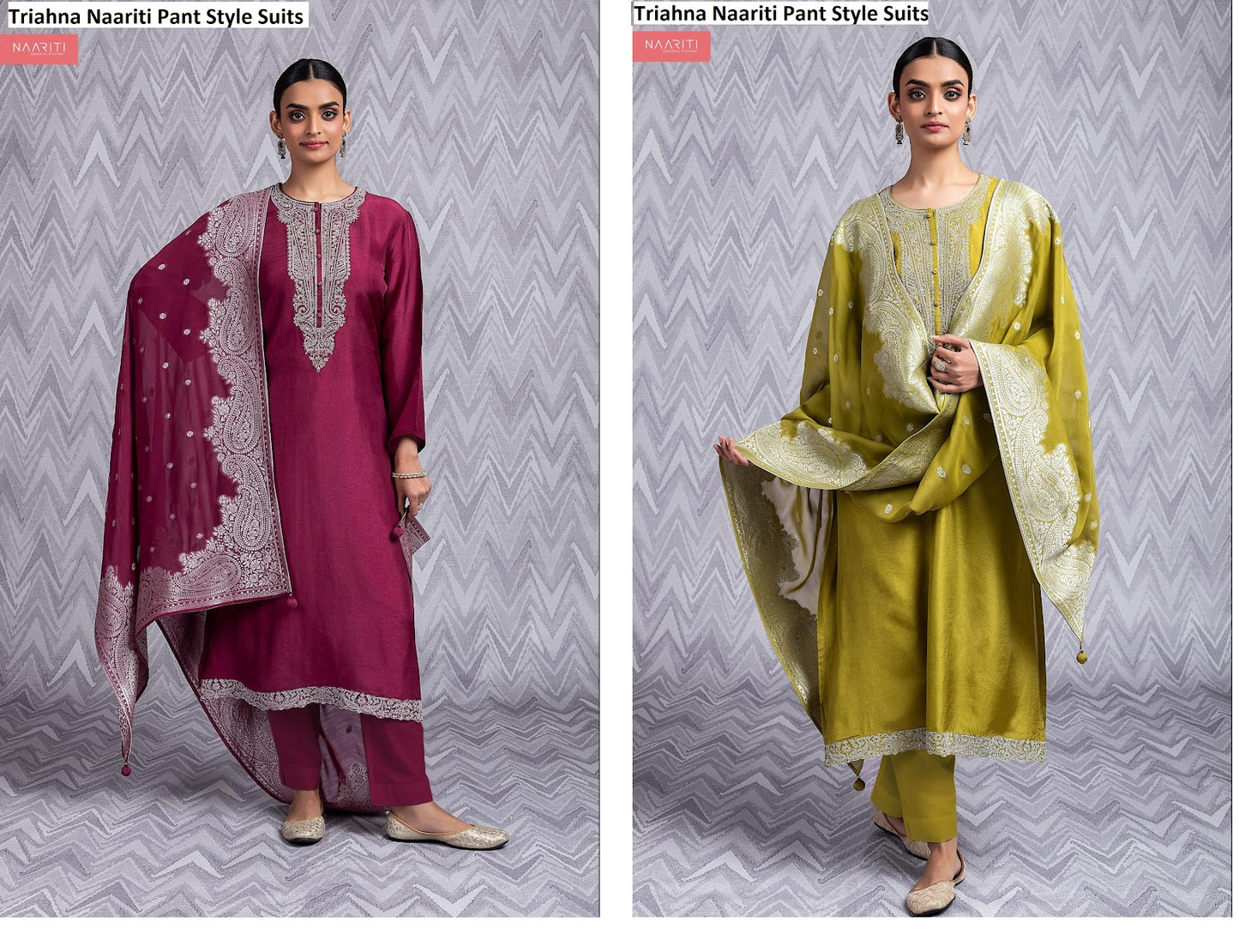 Triahna Naariti Silk Pant Style Suits Wholesaler