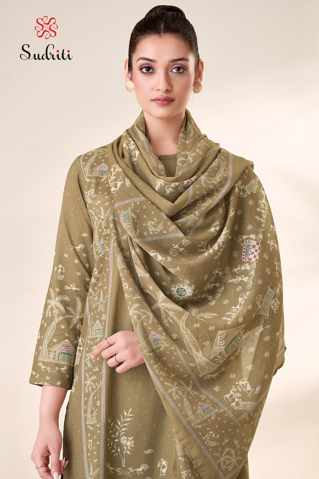 Trible Thread 2 Sudriti Sahiba Pure Cotton Pant Style Suits Wholesale