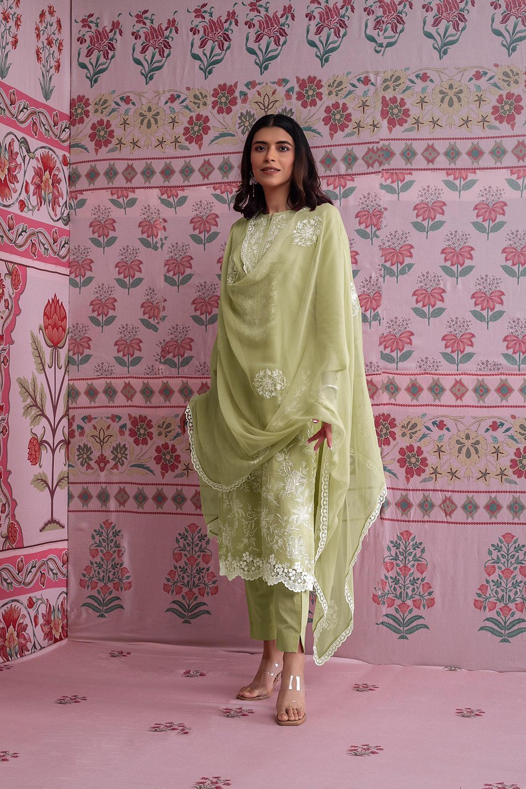 Trika Naariti Pure Linen Pant Style Suits Manufacturer India