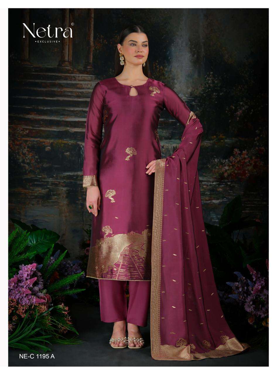 Trinay Netra Viscose Silk Pant Style Suits Wholesale Rate