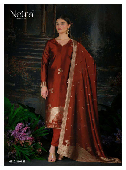 Trinay Netra Viscose Silk Pant Style Suits Wholesale Rate