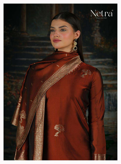Trinay Netra Viscose Silk Pant Style Suits Wholesale Rate
