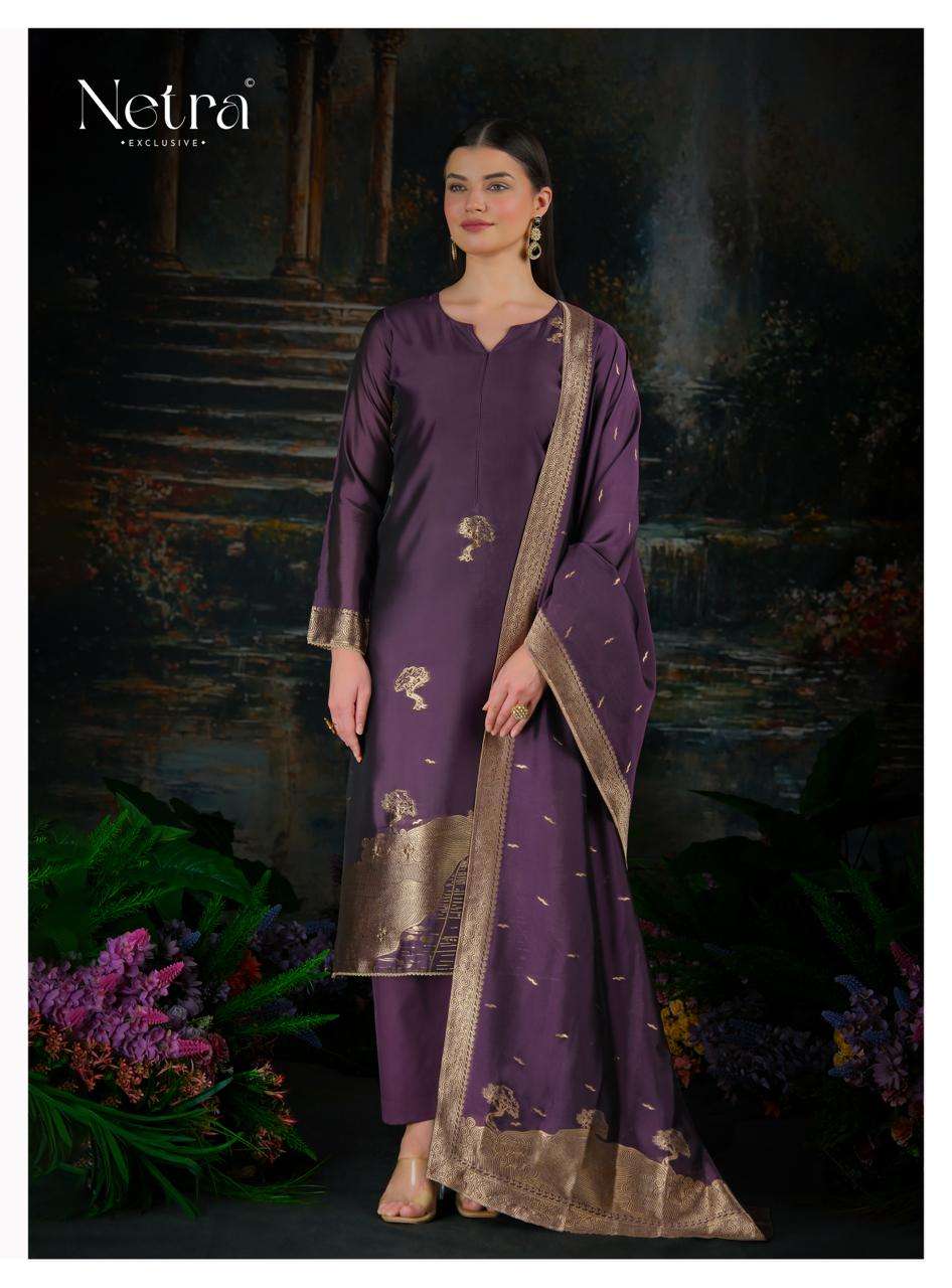 Trinay Netra Viscose Silk Pant Style Suits Wholesale Rate