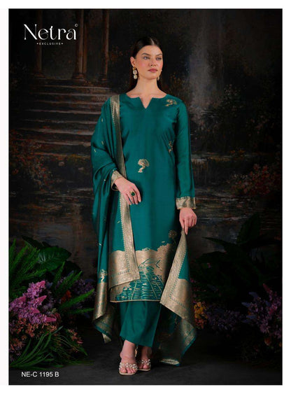 Trinay Netra Viscose Silk Pant Style Suits Wholesale Rate