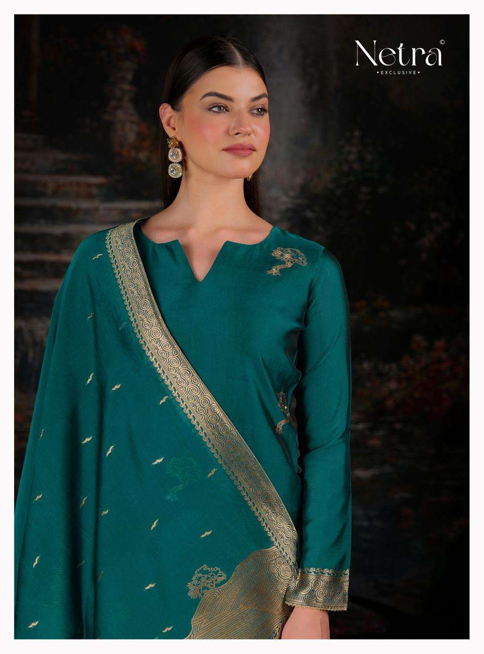 Trinay Netra Viscose Silk Pant Style Suits Wholesale Rate