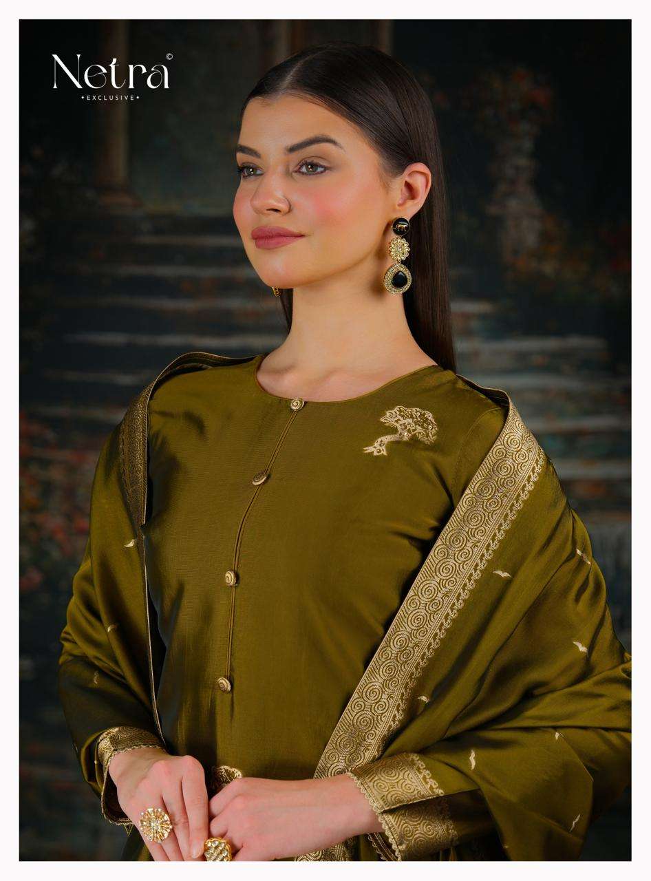 Trinay Netra Viscose Silk Pant Style Suits Wholesale Rate