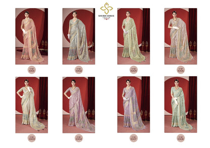 Trinay Shubh Shree Dull Moss Sarees Exporter India