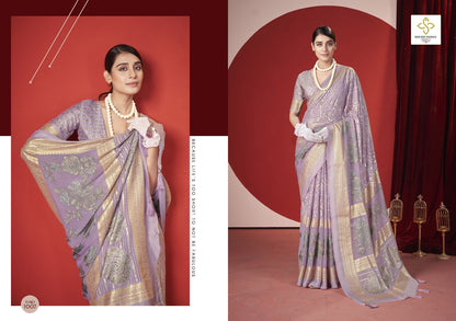 Trinay Shubh Shree Dull Moss Sarees Exporter India