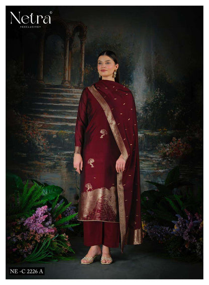 Trinay Vol 2 Netra Viscose Silk Pant Style Suits Supplier Ahmedabad