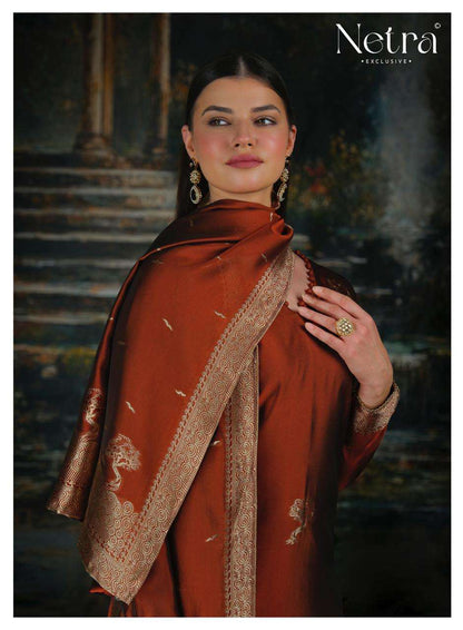 Trinay Vol 2 Netra Viscose Silk Pant Style Suits Supplier Ahmedabad