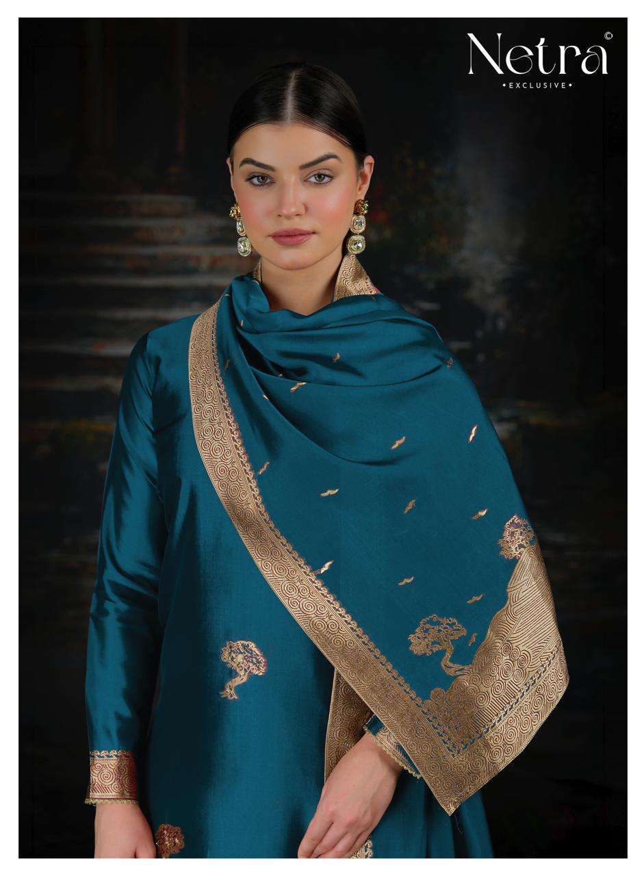 Trinay Vol 2 Netra Viscose Silk Pant Style Suits Supplier Ahmedabad