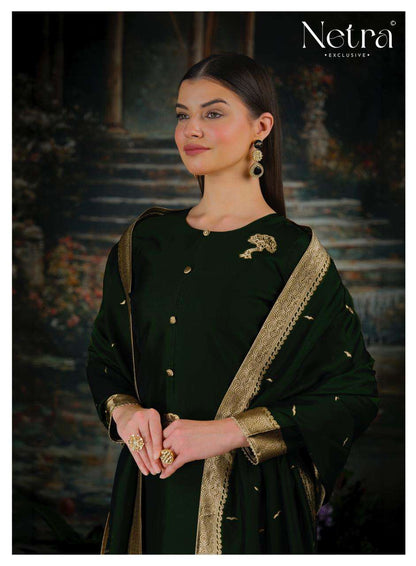 Trinay Vol 2 Netra Viscose Silk Pant Style Suits Supplier Ahmedabad